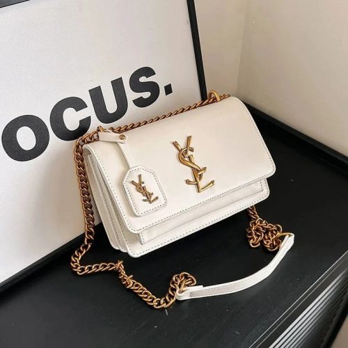 Yves Saint Laurent YSL Kate Chain Shoulder Bag White