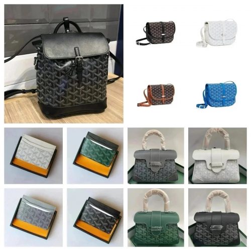 Goyard Alpin Mini Backpack Iconic Canvas Travel Bag Black