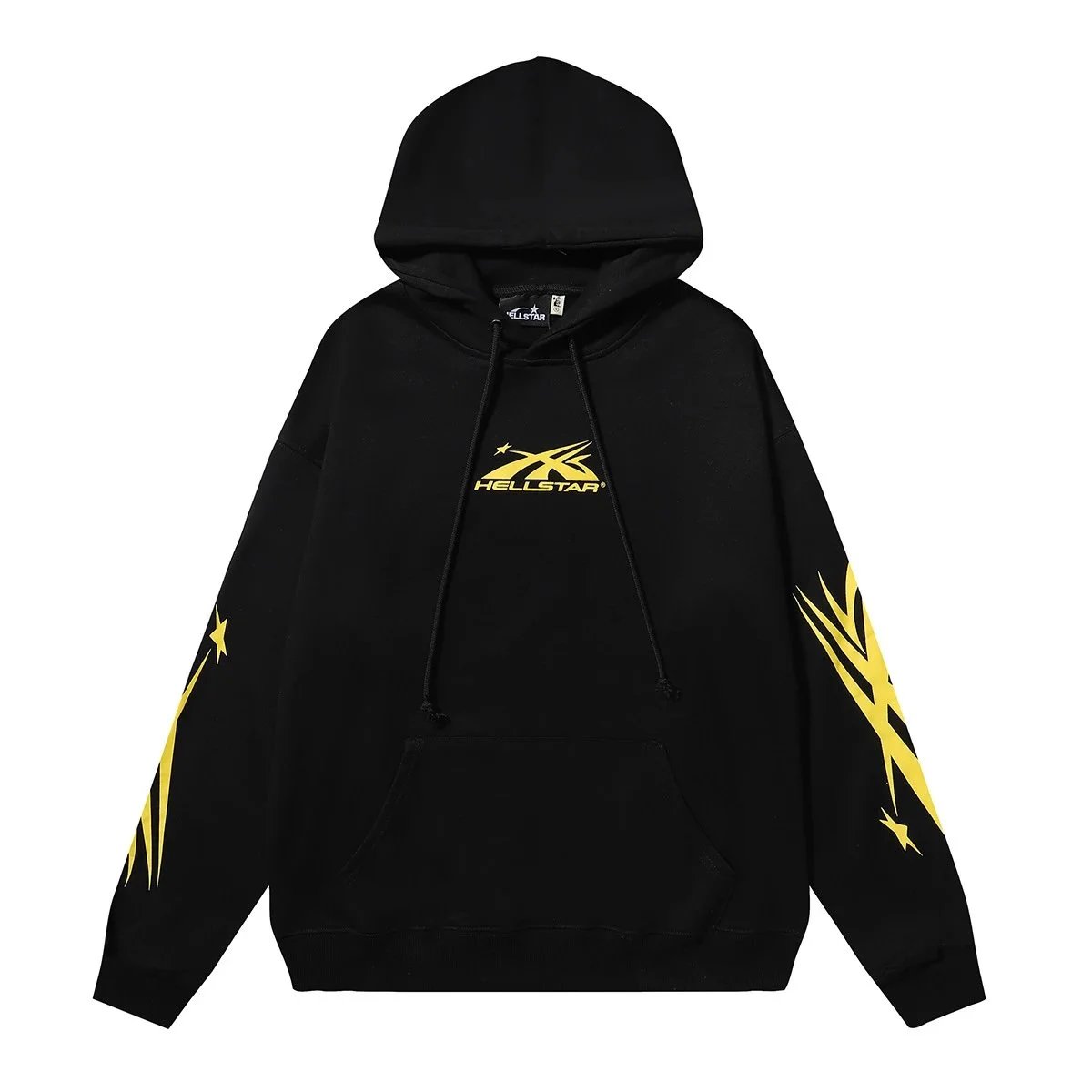 2228黑色黄印花卫衣 2228黑色黄印花卫衣
