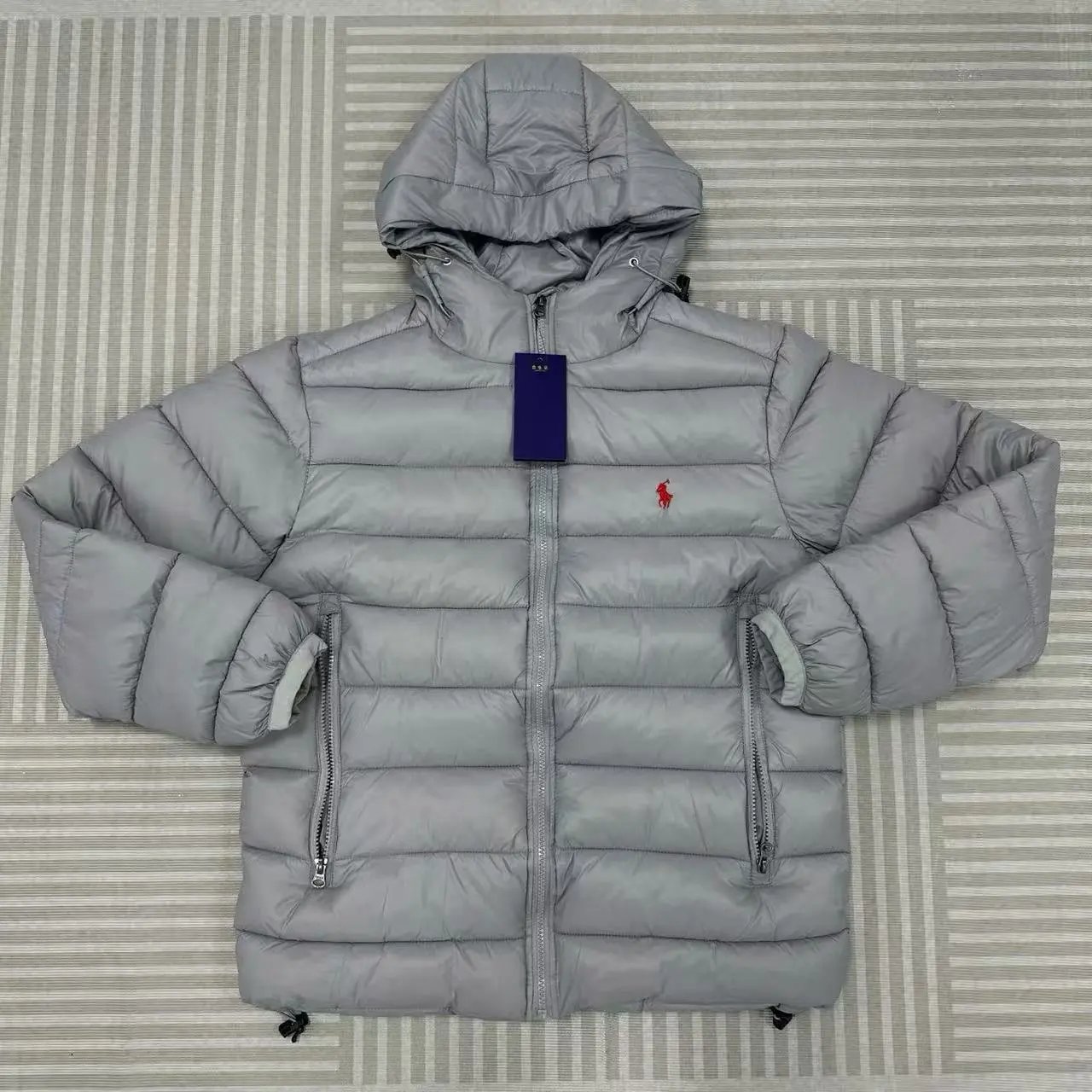 Ralph Lauren刺绣羽绒服-灰色 Ralph Lauren刺绣羽绒服-灰色