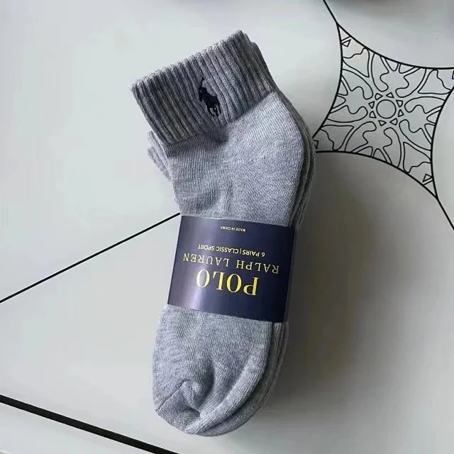 SIX PAIRS 灰色中筒【毛巾底】 SIX PAIRS 灰色中筒【毛巾底】