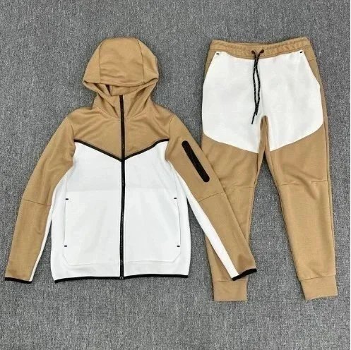 卡其拼白套装 卡其拼白套装
