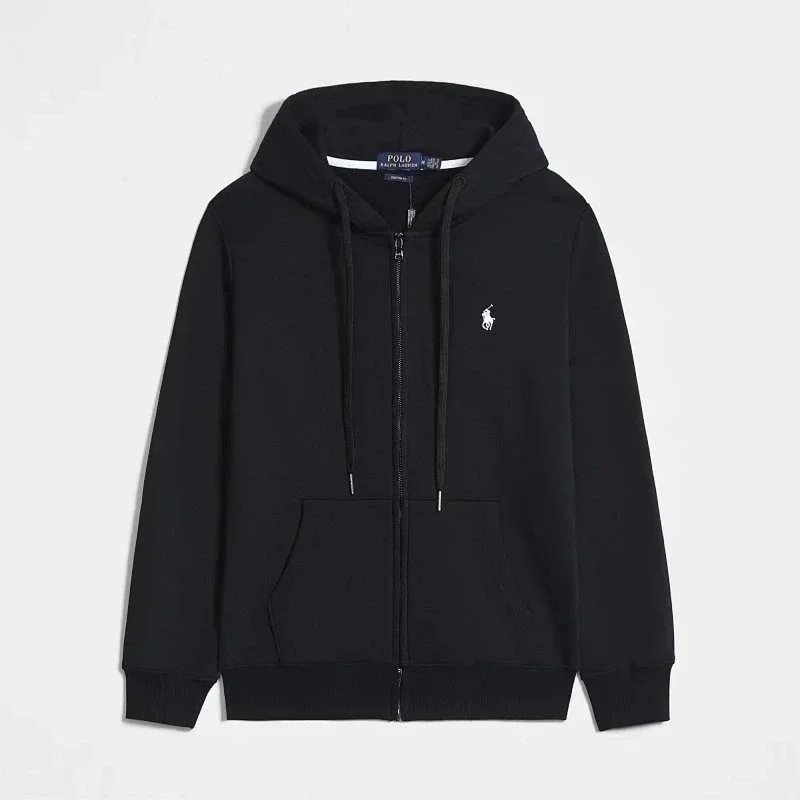 Hoodies black(white logo)zipper
