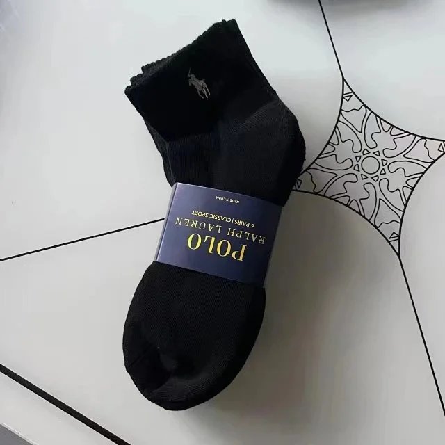 SIX PAIRS黑色中筒【毛巾底】
