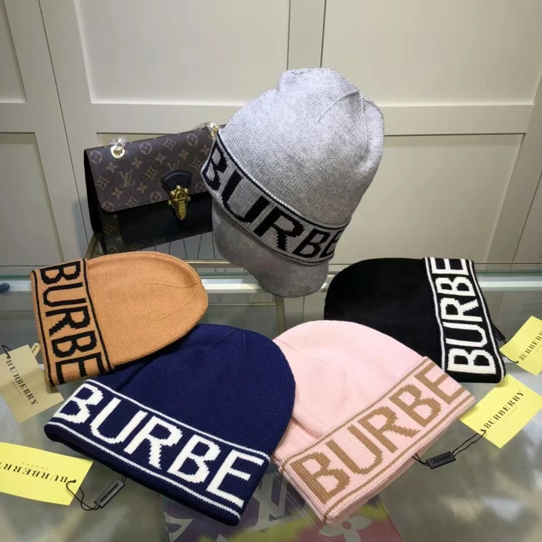 Burberry Logo Knit Beanie Casual Hat Multicolor