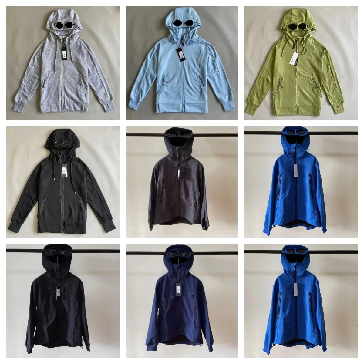 C.P. Company Goggle Hooded Jacket Casual Outerwear Multicolor