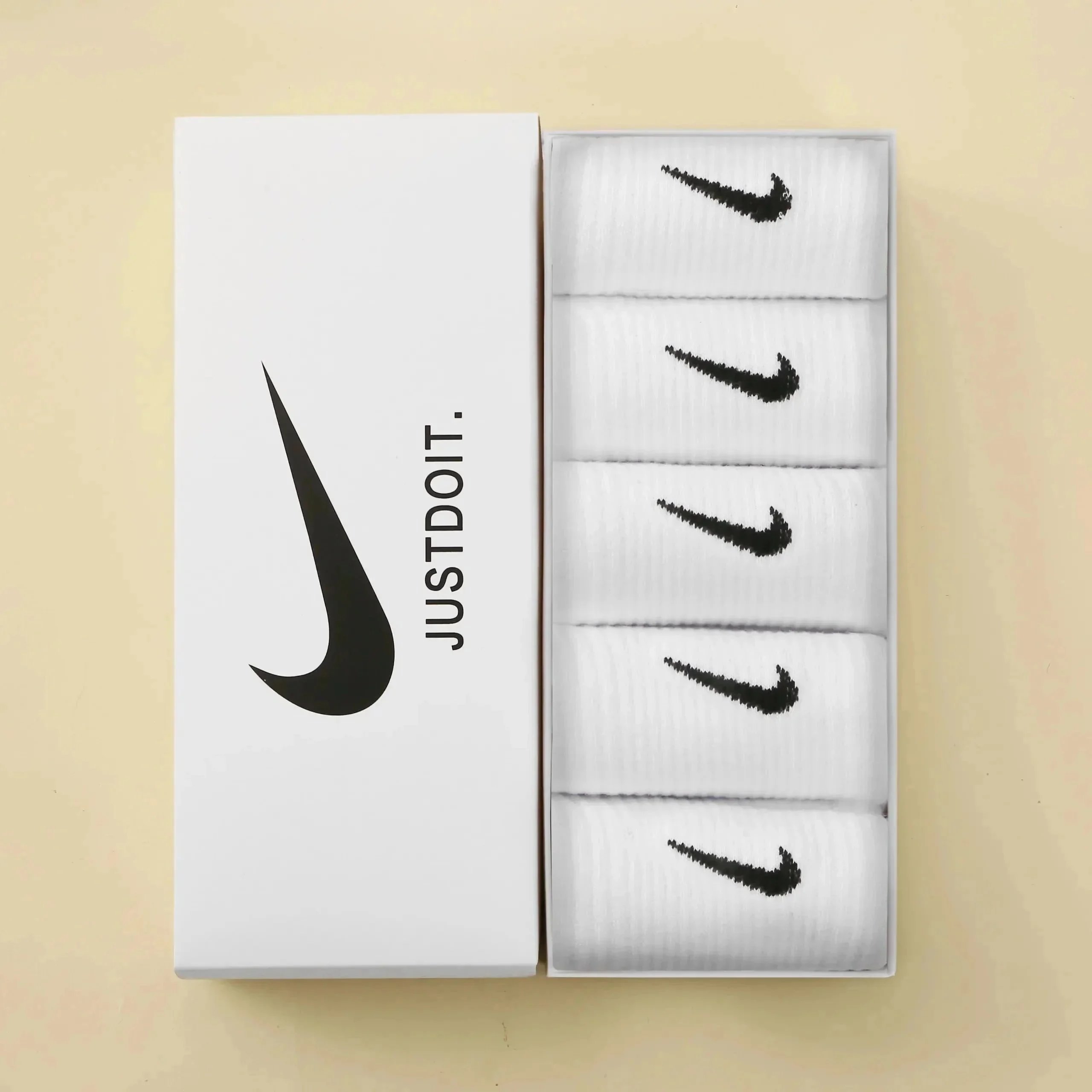 5 pairs【all white】