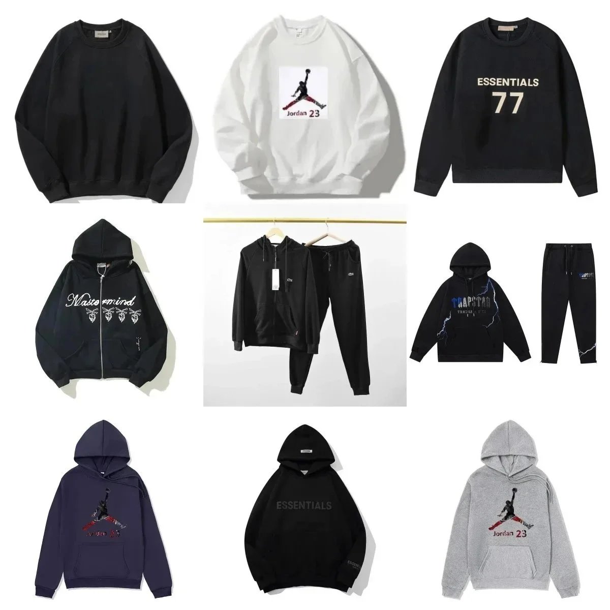 Fear of God Essentials 77 Crewneck Sweatshirt Casual Black
