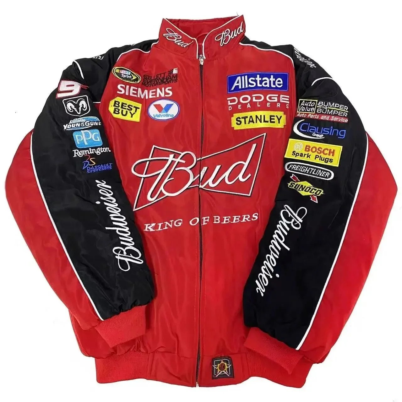 Red Budweiser (Embroidered, Cotton-Lined) Red Budweiser (Embroidered, Cotton-Lined)