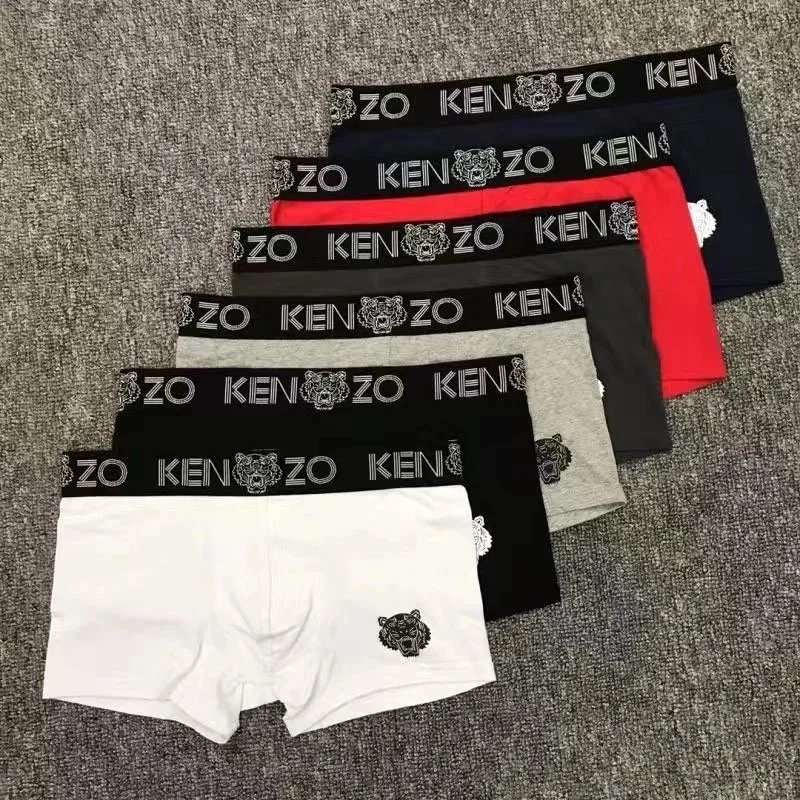 Kenzo Tiger Logo Boxer Briefs Cotton Underwear Multicolor