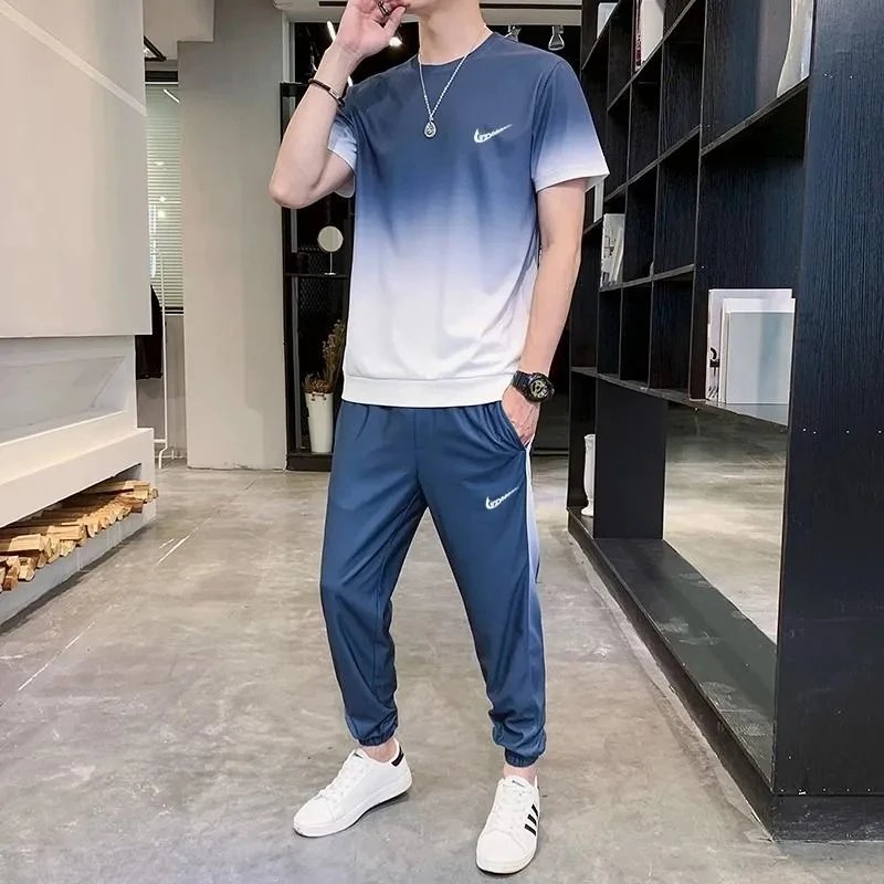 蓝色长裤套装 蓝色长裤套装