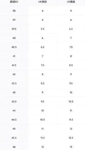 Size Chart Size Chart