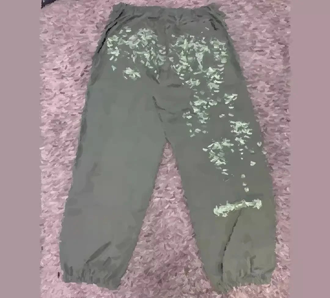 绿色夜光刺绣裤子 绿色夜光刺绣裤子